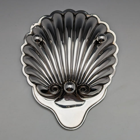 1902 British Antique Sterling Silver Shell Dish 90g Arthur Fenwick